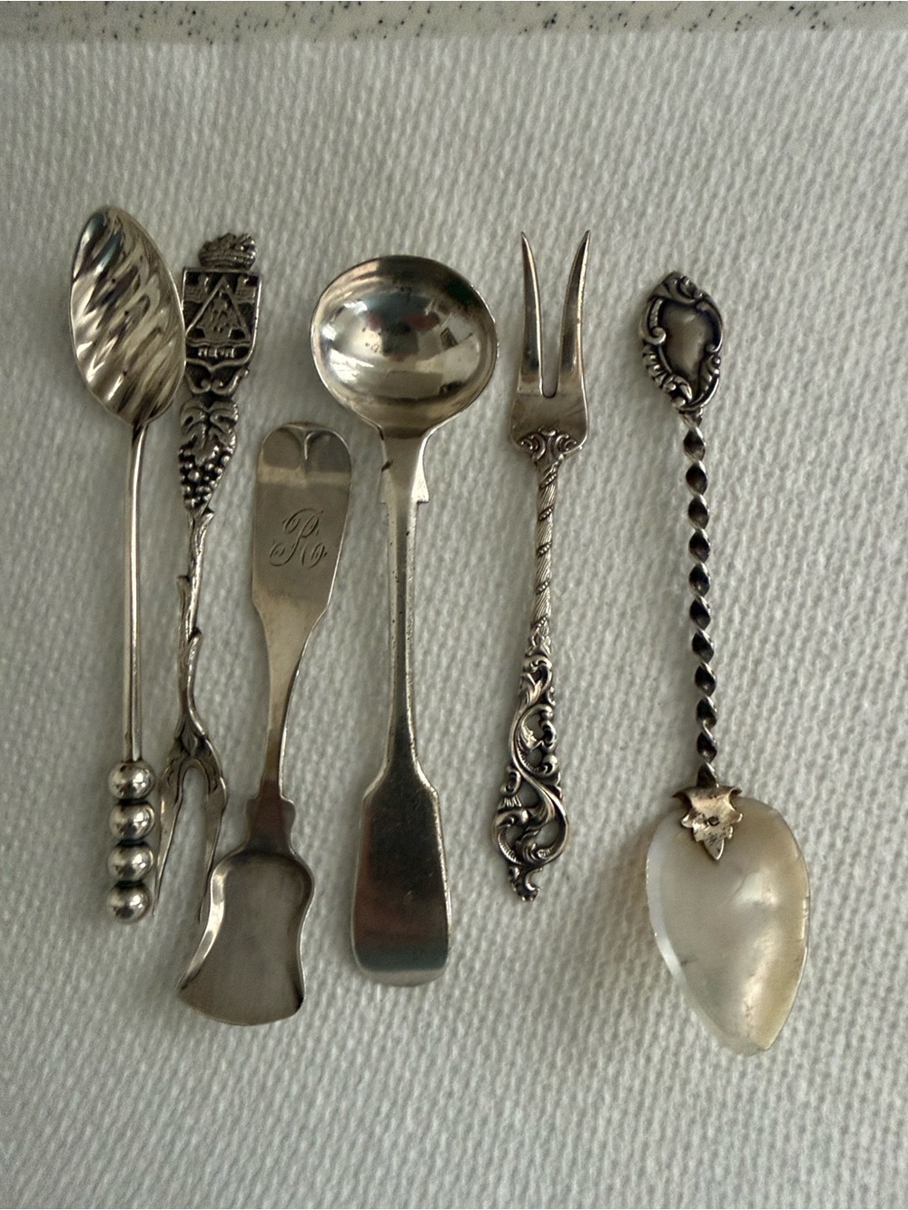 Estate sterling Silver 6 Assorted Serving Utensils